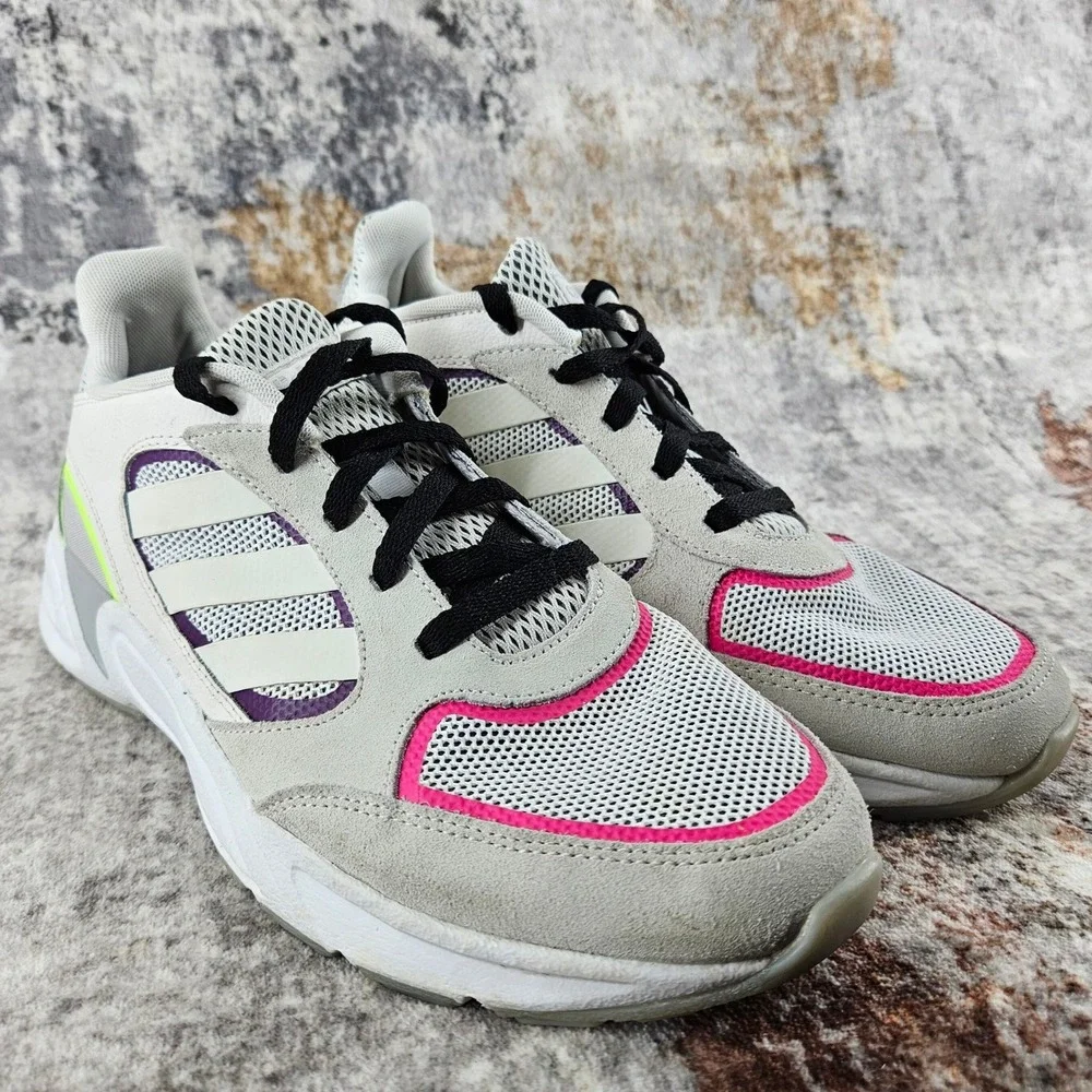 Adidas 90s Valasion Shoes Women 11 White Cloudfoam Comfort Running Sneaker Retro